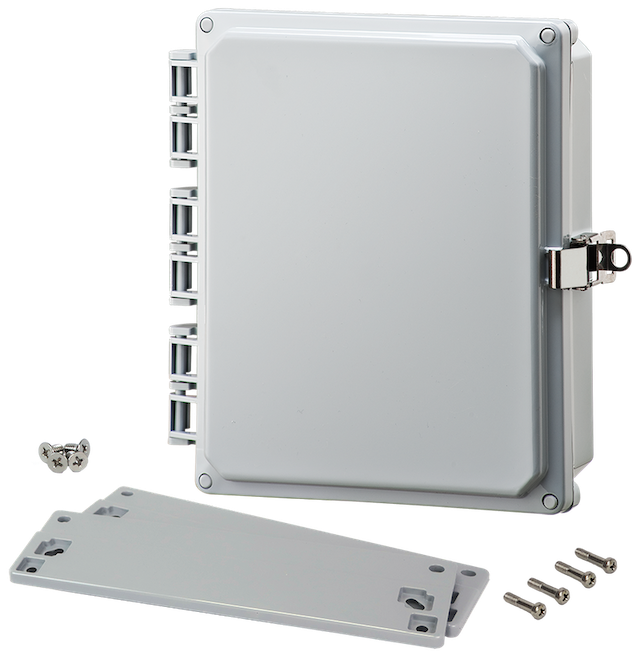 Integra - Premium Line | Polycarbonate | Hinged Cover | Opaque | Stainless Steel Locking Latch | Mounting Flanges