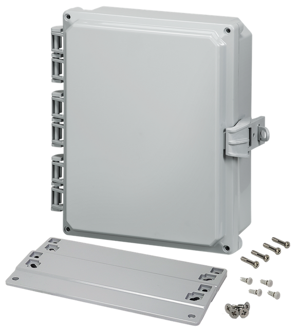 Integra - Premium Line | Polycarbonate | Hinged Cover | Opaque | Non-Metallic Locking Latch | Mounting Flanges
