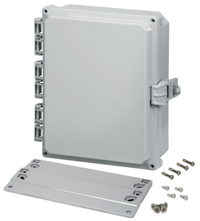 Integra - Premium Line | Polycarbonate | Hinged Cover | Opaque | Non-Metallic Locking Latch | Mounting Flanges