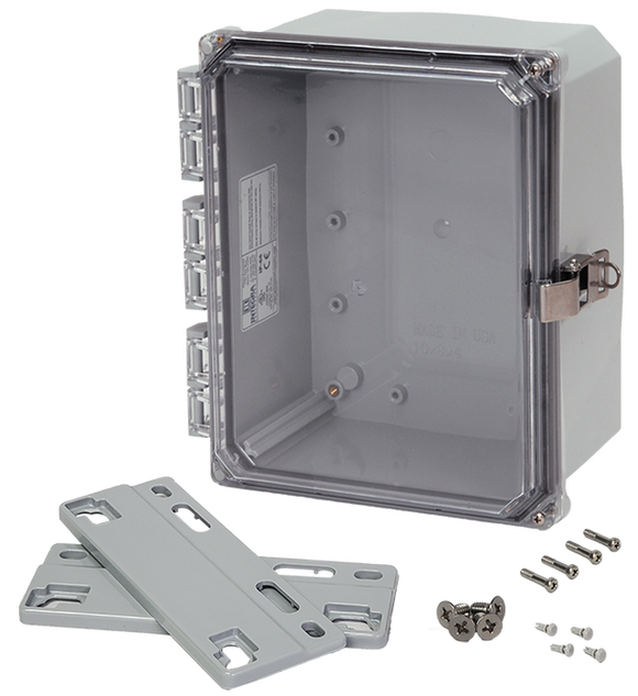 Integra - Premium Line | Polycarbonate Enclosure | Clear Hinge Cover | Locking Latch | Flanges | NEMA 4X