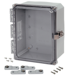 Integra - Premium Line | Polycarbonate | Hinged Cover | Clear| Stainless Steel Locking Latch | Mounting Feet | NEMA 4X-6