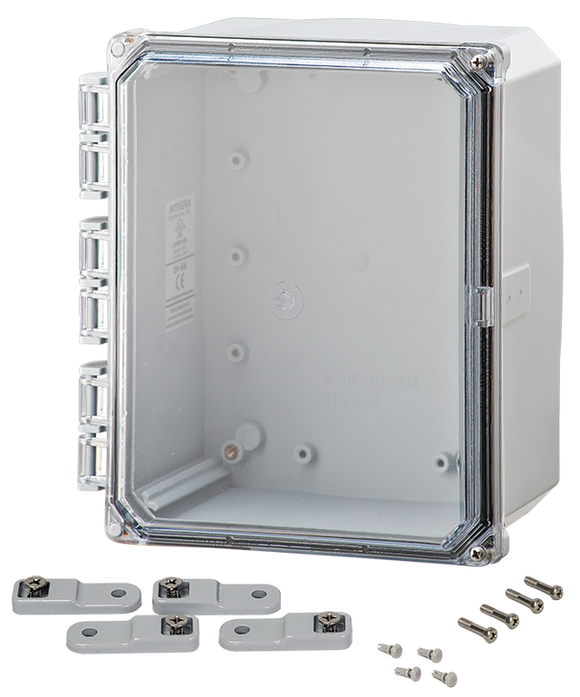 Integra - Premium Line | Polycarbonate | Clear Hinge Cover | Latch | Feet | NEMA 4X