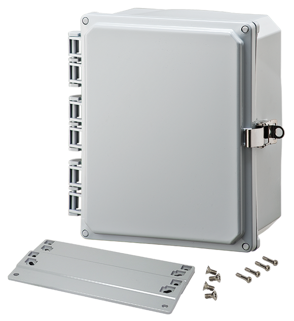 Integra - Premium Line | Polycarbonate | Hinged Cover | Opaque | Stainless Steel Locking Latch | Mounting Flanges