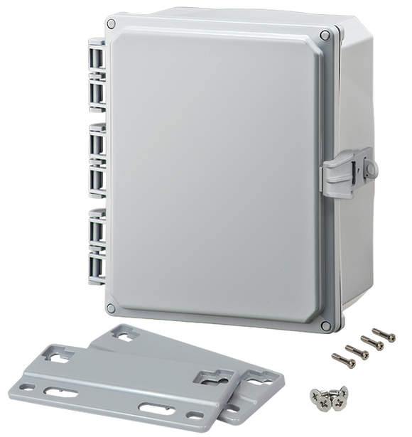 Integra - Premium Line | Polycarbonate | Hinged Cover | Opaque | Non-Metallic Locking Latch | Mounting Flanges