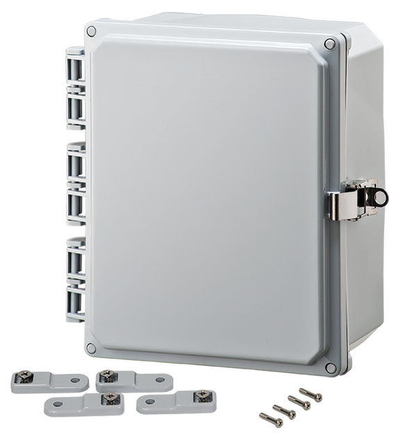 Integra - Premium Line | Polycarbonate | Hinged Cover | Opaque | Stainless Steel Locking Latch | Mounting Feet