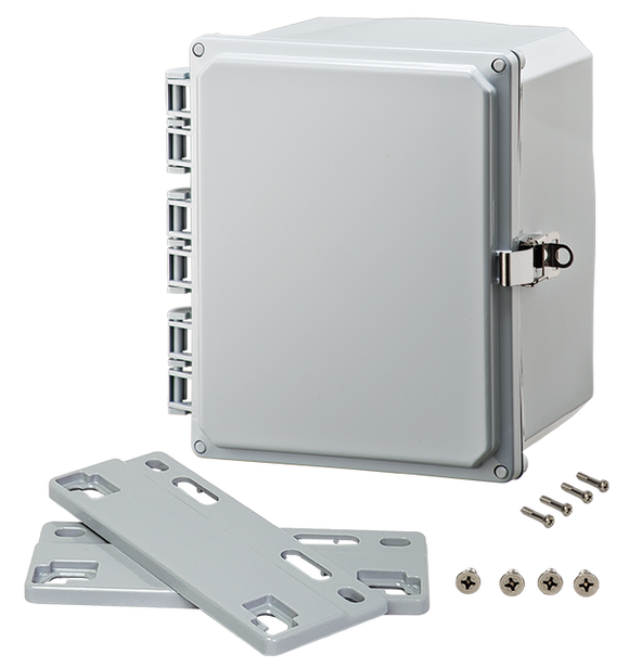 Integra - Premium Line | Polycarbonate | Hinged Cover | Opaque | Stainless Steel Locking Latch | Mounting Flanges