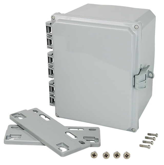 Integra - Premium Line | Polycarbonate | Hinged Cover | Opaque | Non-Metallic Locking Latch | Mounting Flanges