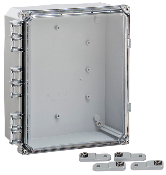 Integra - Premium Line | Hinged Cover | Clear | Mounting Feet | 6P