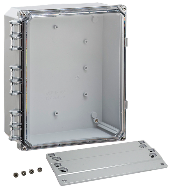 Integra - Premium Line | Clear Hinge Cover | Four Screw Lid | Flanges | NEMA 6P