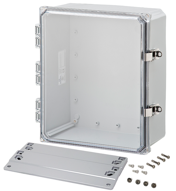 Integra - Premium Line | Polycarbonate Enclosure | Clear Hinge Cover | Locking Latch | Flanges | NEMA 4X