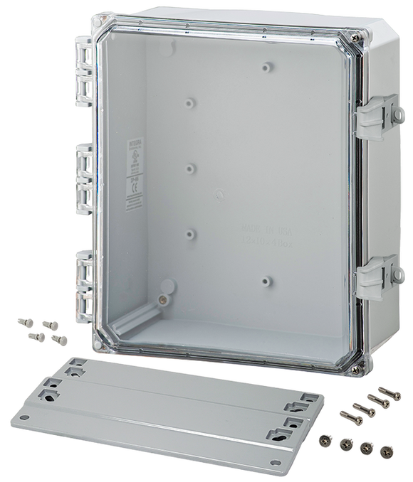 Integra - Premium Line | Polycarbonate | Hinged Cover | Clear | Non-Metallic Locking Latch | Mounting Flanges