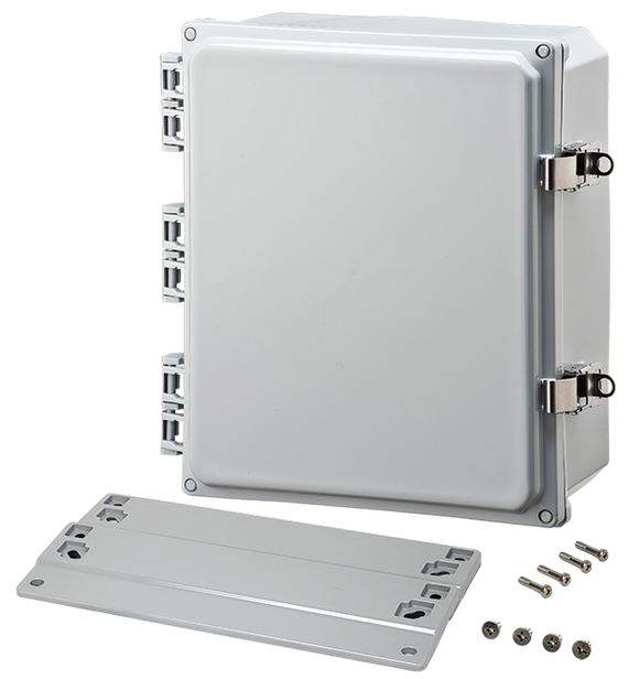 Integra - Premium Line | Polycarbonate | Hinged Cover | Opaque | Stainless Steel Locking Latch | Mounting Flanges