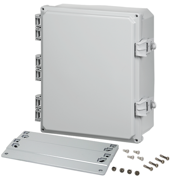 Integra - Premium Line | Polycarbonate | Hinged Cover | Opaque | Non-Metallic Locking Latch | Mounting Flanges