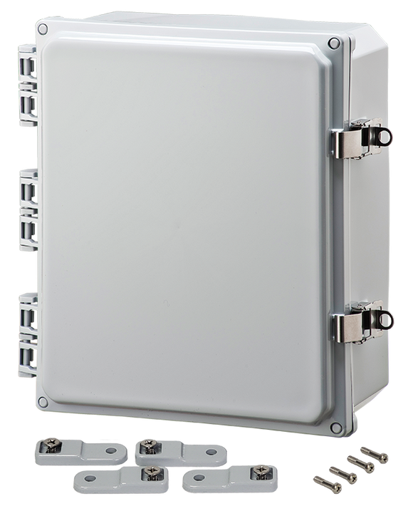 Integra - Premium Line | Polycarbonate | Hinged Cover | Opaque | Stainless Steel Locking Latch | Mounting Feet