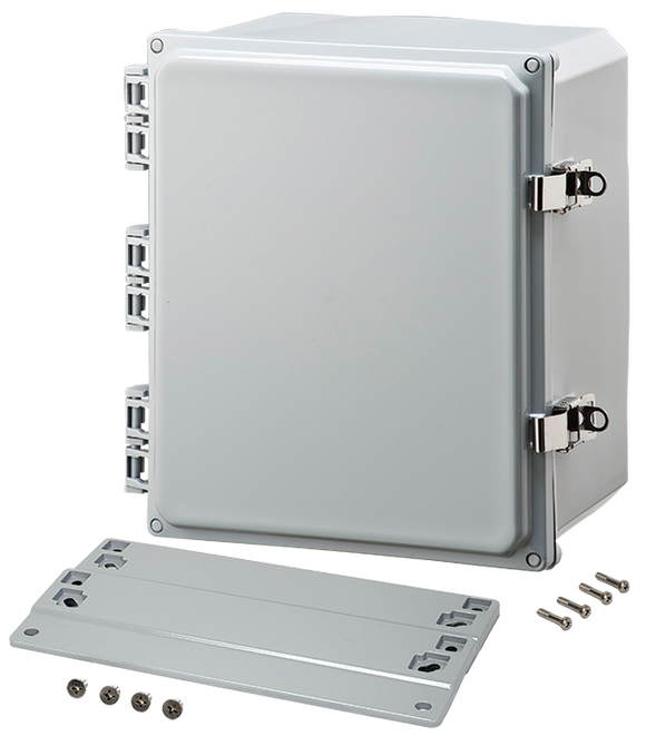 Integra - Premium Line | Polycarbonate | Hinged Cover | Opaque | Stainless Steel Locking Latch | Mounting Flanges