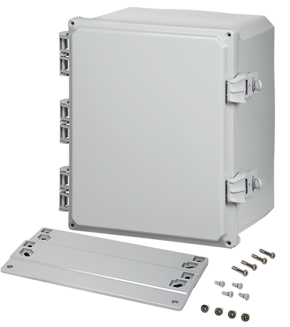 Integra - Premium Line | Polycarbonate | Hinged Cover | Opaque | Non-Metallic Locking Latch | Mounting Flanges