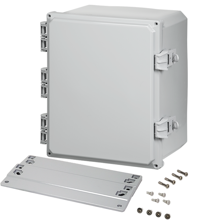 Integra - Premium Line | Polycarbonate | Hinged Cover | Opaque | Non-Metallic Locking Latch | Mounting Flanges