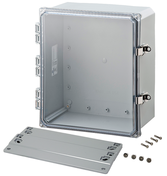 Integra - Premium Line | Polycarbonate Enclosure | Clear Hinge Cover | Locking Latch | Flanges | NEMA 4X