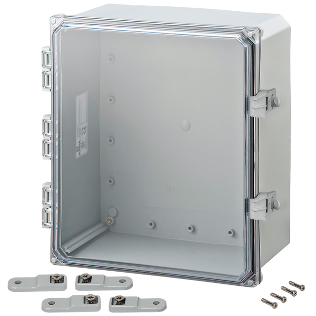 Integra - Premium Line | Polycarbonate | Hinged Cover | Clear | Non-Metallic Locking Latch | Mounting Feet