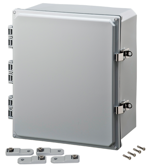 Integra - Premium Line | Polycarbonate | Hinged Cover | Opaque | Stainless Steel Locking Latch | Mounting Feet