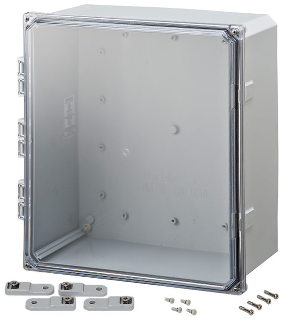 Integra - Premium Line | Hinged Cover | Clear | Mounting Feet | 6P
