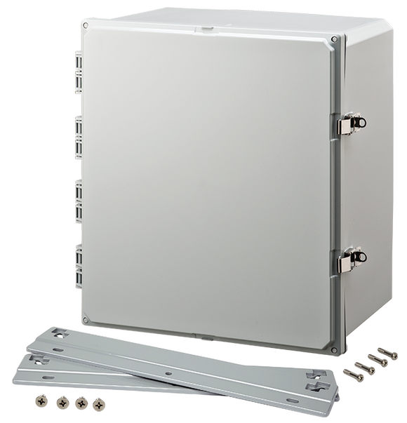 Integra - Premium Line | Polycarbonate | Hinged Cover | Opaque | Stainless Steel Locking Latch | Mounting Flanges
