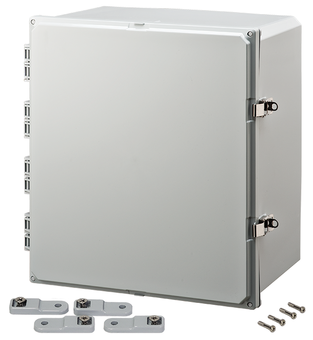Integra - Premium Line | Polycarbonate | Hinged Cover | Opaque | Stainless Steel Locking Latch | Mounting Feet