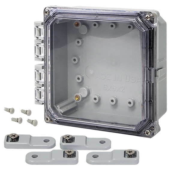 Integra - Premium Line | Polycarbonate | Clear Hinge Cover | Latch | Feet | NEMA 4X