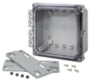 Integra - Premium Line | Polycarbonate | Clear Hinge Cover | Two Screw Cover | Flanges | NEMA 4X-13