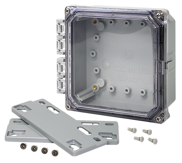 Integra - Premium Line | Polycarbonate | Clear Hinge Cover | Two Screw Cover | Flanges | NEMA 4X