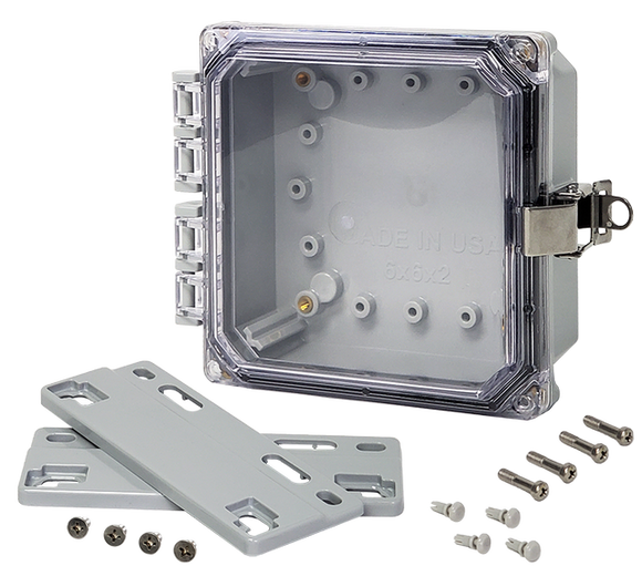 Integra - Premium Line | Polycarbonate Enclosure | Clear Hinge Cover | Locking Latch | Flanges | NEMA 4X
