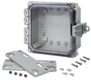 Integra - Premium Line | Polycarbonate | Hinged Cover | Clear | Non-Metallic Locking Latch | Mounting Flanges-1