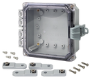 Integra - Premium Line | Polycarbonate | Hinged Cover | Clear | Non-Metallic Locking Latch | Mounting Feet-1