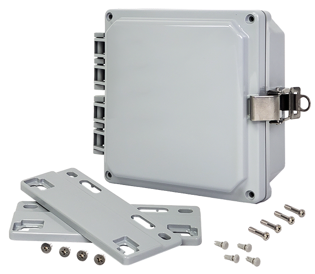 Integra - Premium Line | Polycarbonate | Hinged Cover | Opaque | Stainless Steel Locking Latch | Mounting Flanges