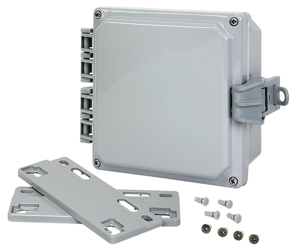 Integra - Premium Line | Polycarbonate | Hinged Cover | Opaque | Non-Metallic Locking Latch | Mounting Flanges