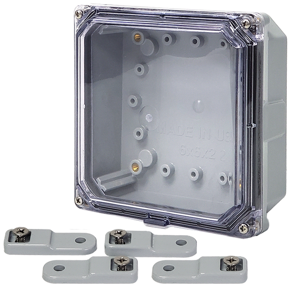 Integra - Premium Line | Polycarbonate | Screw Closure | Clear | Mounting Feet | NEMA 6P