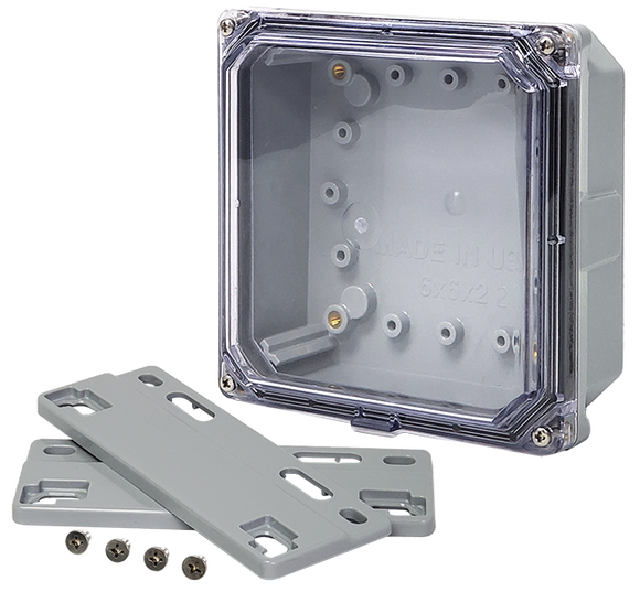 Integra - Premium Line | Polycarbonate | Screw Closure | Clear | Mounting Flanges | NEMA 6P