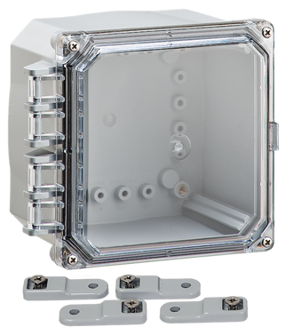 Integra - Premium Line | Hinged Cover | Clear | Mounting Feet | 6P - 0