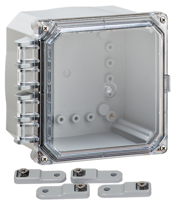 Integra - Premium Line | Hinged Cover | Clear | Mounting Feet | 6P