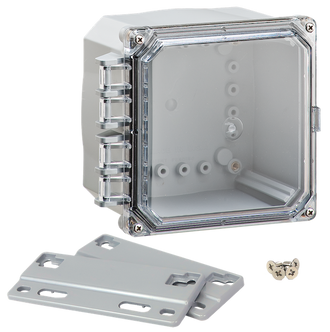 Integra - Premium Line | Clear Hinge Cover | Four Screw Lid | Flanges | NEMA 6P - 0
