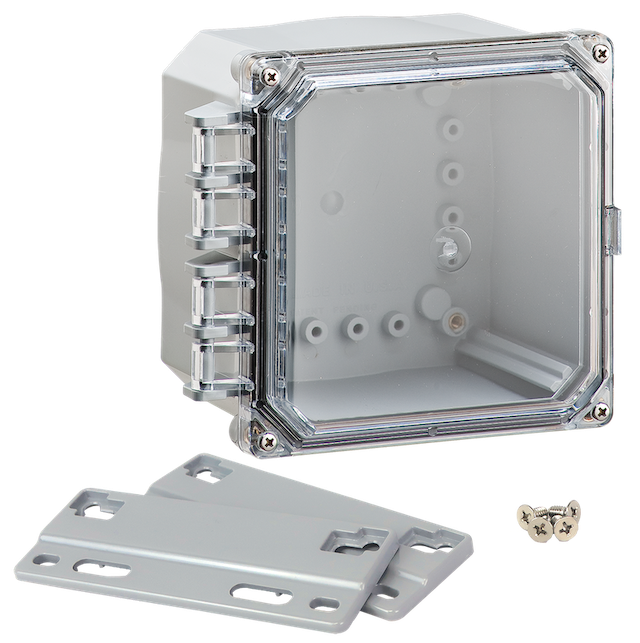 Integra - Premium Line | Clear Hinge Cover | Four Screw Lid | Flanges | NEMA 6P