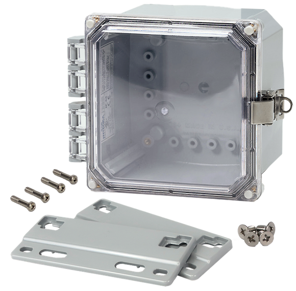 Integra - Premium Line | Polycarbonate Enclosure | Clear Hinge Cover | Locking Latch | Flanges | NEMA 4X