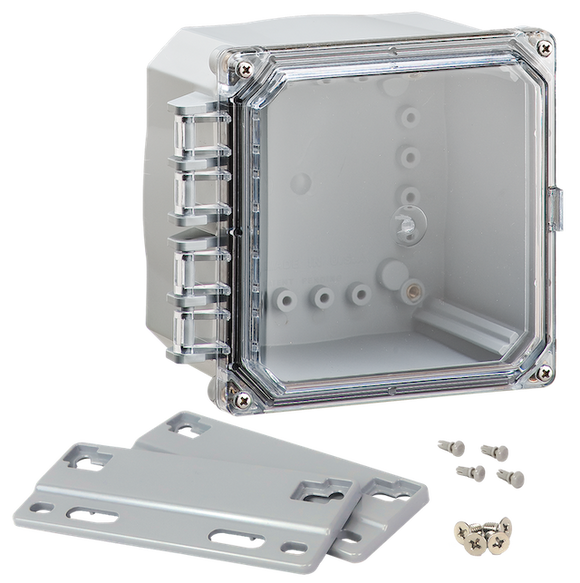 Integra - Premium Line | Polycarbonate | Clear Hinge Cover | Two Screw Cover | Flanges | NEMA 4X