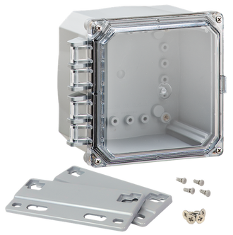 Integra - Premium Line | Polycarbonate | Clear Hinge Cover | Two Screw Cover | Flanges | NEMA 4X - 0