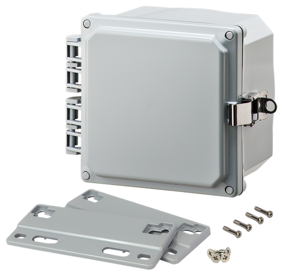 Integra - Premium Line | Polycarbonate | Hinged Cover | Opaque | Stainless Steel Locking Latch | Mounting Flanges