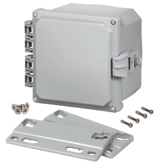 Integra - Premium Line | Polycarbonate | Hinged Cover | Opaque | Non-Metallic Locking Latch | Mounting Flanges