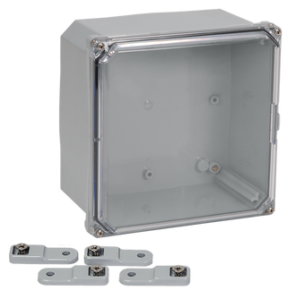 Integra - Premium Line | Polycarbonate | Screw Closure | Clear | Mounting Feet | NEMA 6P - 0