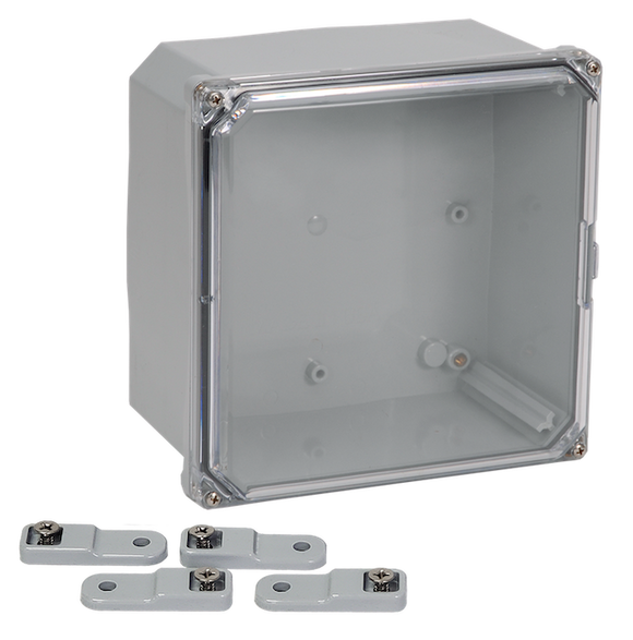 Integra - Premium Line | Polycarbonate | Screw Closure | Clear | Mounting Feet | NEMA 6P