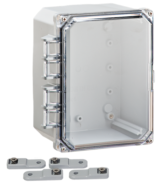 Integra - Premium Line | Hinged Cover | Clear | Mounting Feet | 6P