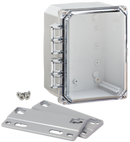 Integra - Premium Line | Clear Hinge Cover | Four Screw Lid | Flanges | NEMA 6P-3